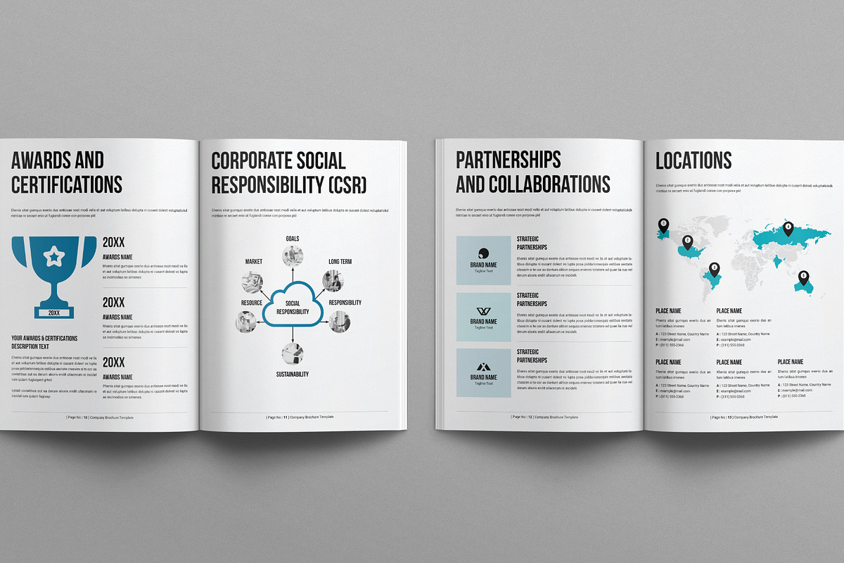 Digital Company Brochure Template, a Brochure Template by E-Type (Photo 5 of 7)