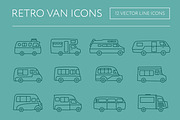 Retro Van Icons, a Solid Icon by the cabin supply co (Thumbnail 1 of 4)