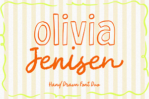 Olivia Jenisen - Hand Drawn Font Duo