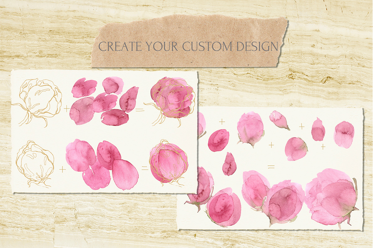 Into The Blush Watercolor Collection, an Object Graphic by Cat In Colour (Photo 4 of 11)