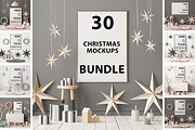 30 CHRISTMAS MOCKUPS. MEGABUNDLE, a Print Template by FilL239 (Thumbnail 1 of 31)
