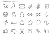 Square line icons, an Outline Icon by Howcolour (Thumbnail 82 of 85)