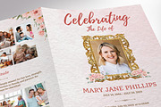 Pink Tabloid Funeral Program Templat, a Brochure Template by Four C Graphic (Thumbnail 5 of 8)