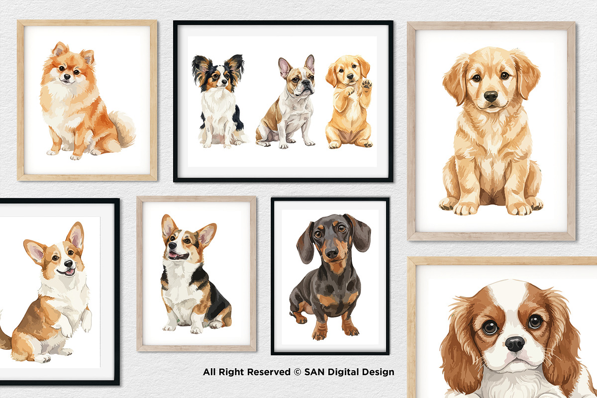 15 Bundle Watercolor Small Dog Pet, an Animal Illustration by Morspective (Photo 4 of 8)