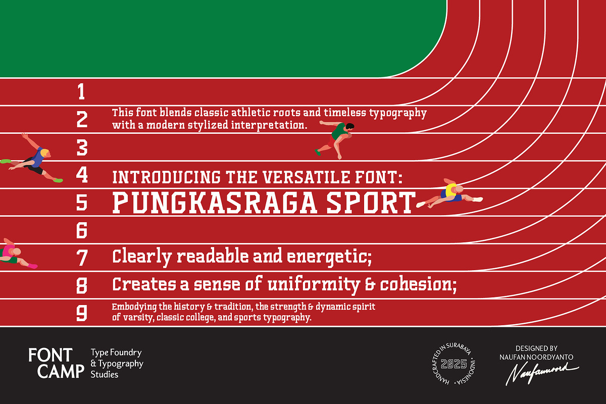 Pungkasraga Sport Font, a Serif Font by Fontcamp Type Foundry (Photo 8 of 8)