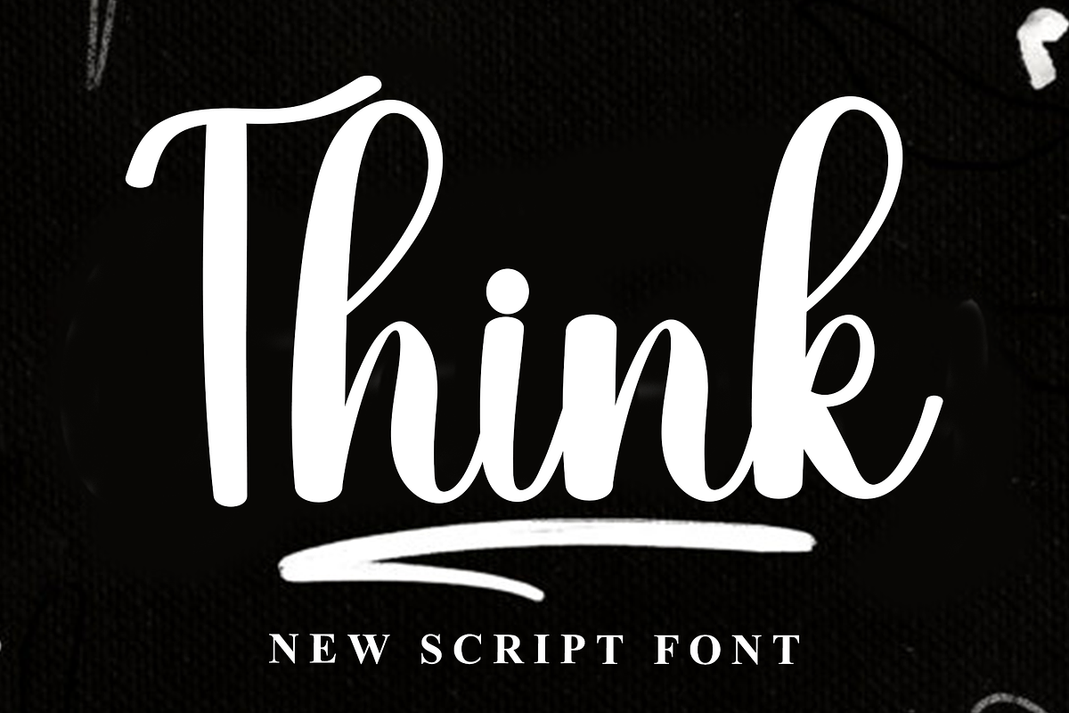 Think, a Handwritten Font by InermediaSTUDIO (Photo 1 of 5)