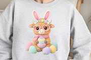 Easter Highland Cow PNG, an Illustration by Watercolor design (Thumbnail 9 of 9)