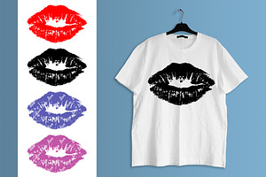 Kiss Lips SVG Lipstick Mark Print