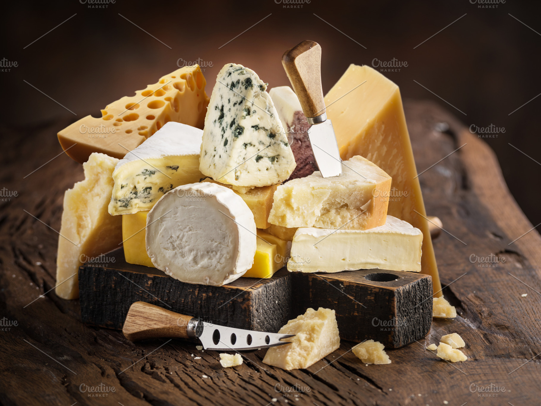 Variety of different cheese, a Food & Drink Photo by Volff