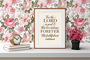 Set Seamless Flowers Rose Hibiscus, a Pattern Graphic by Vintage (Thumbnail 6 of 10)