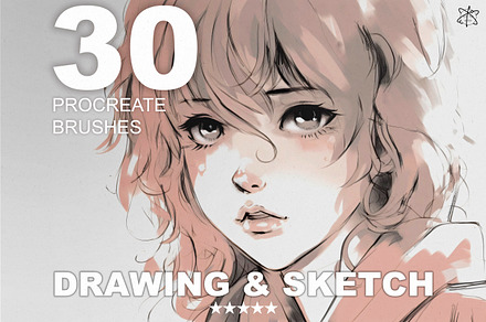 Drawing And Sketch Procreate Brushes, a Brush Add-On by Nuclear Brushes
