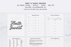 Fully Editable Health Journal