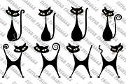 Atomic Cat Clipart, Mid Century SVG, an Object Graphic by Blynn Pippen (Thumbnail 3 of 10)