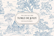 Toile de Jouy Graphic Vector Pattern, a Pattern Graphic by Ekaproeka (Thumbnail 1 of 9)