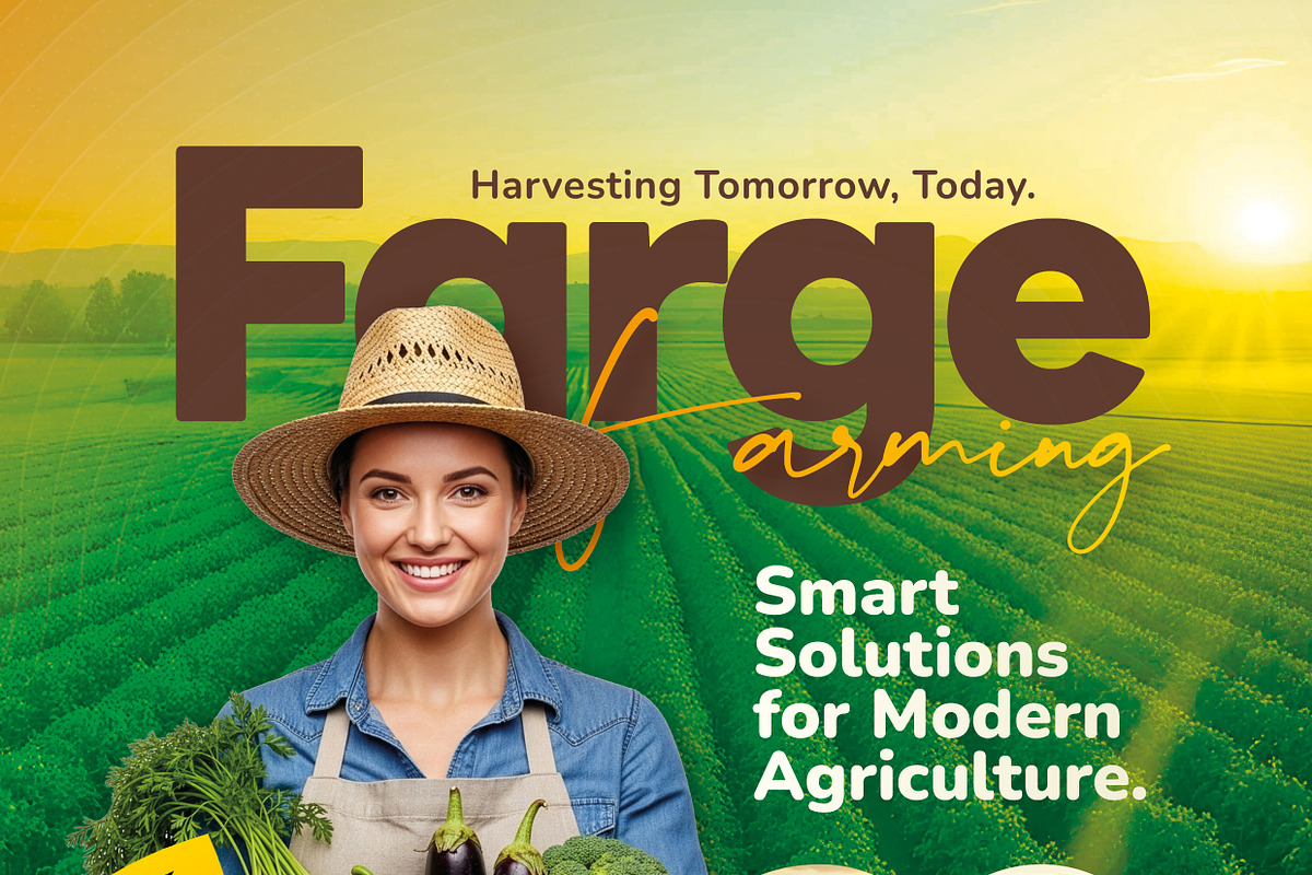 Organic Farming Flyer Template, a Flyer Template by grafilker (Photo 2 of 2)