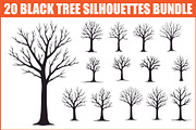 Tree Silhouette Vector Pack, an Illustration by musafir_fashion (Thumbnail 1 of 21)