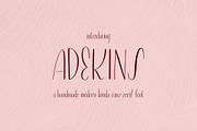 Adekins Modern Hand Drawn Font, a Sans Serif Font by Sumbo Pinheiro (Thumbnail 1 of 11)