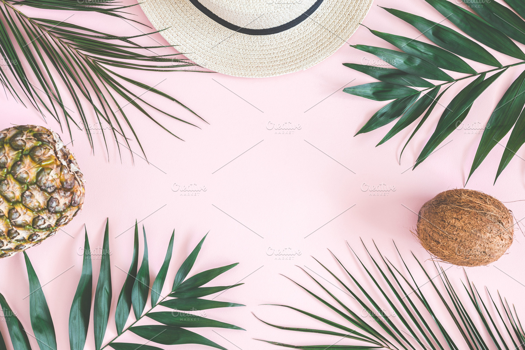 Summer composition featuring summer, background, and flat, a Beauty & Fashion Photo by Flaffy