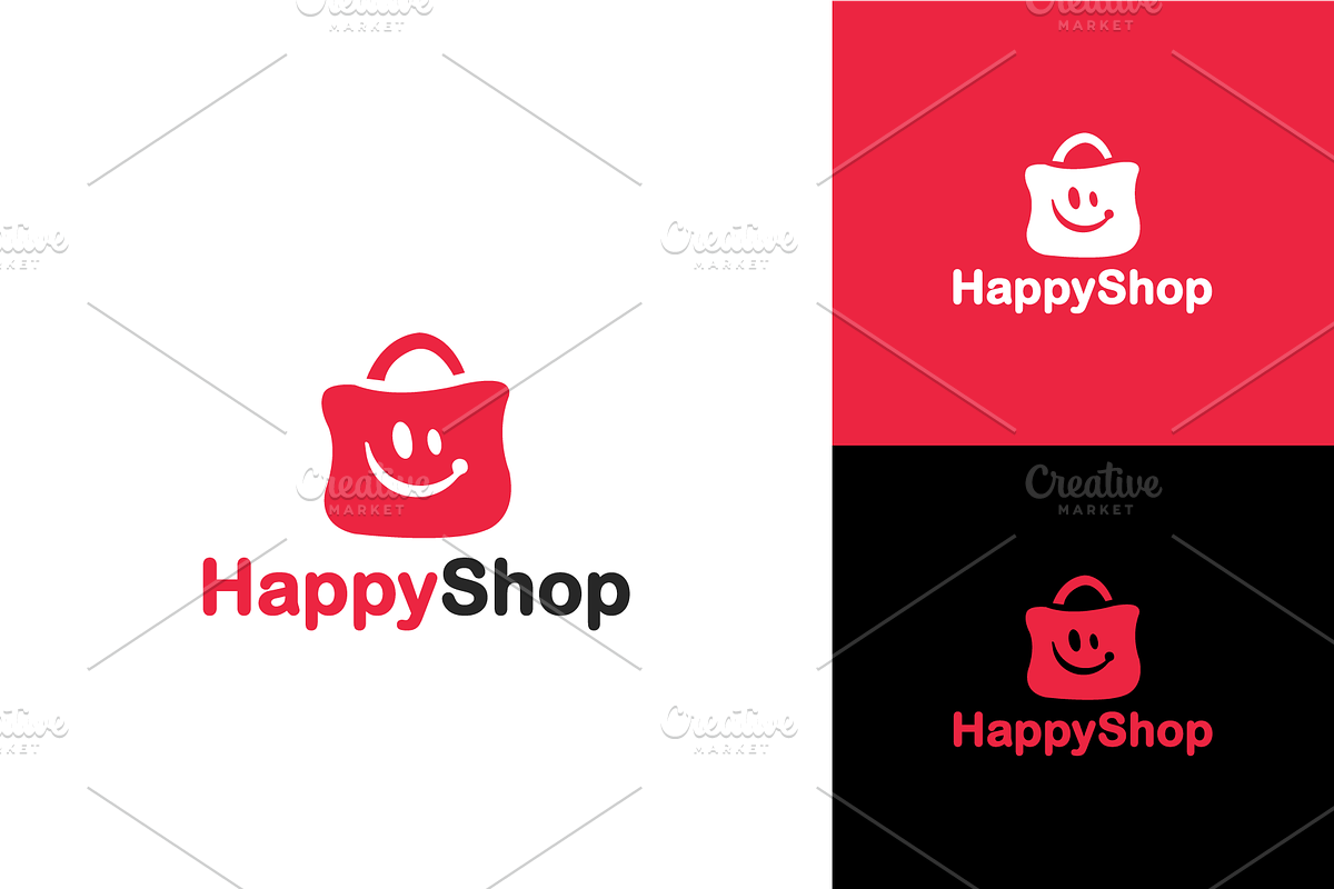 Happy Shop Logo Vector, a Branding & Logo Template by zaqilogo