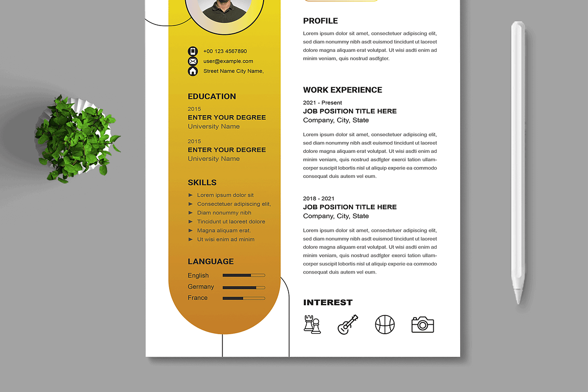 CV Template, a Resume Template by MightyDesign (Photo 3 of 8)