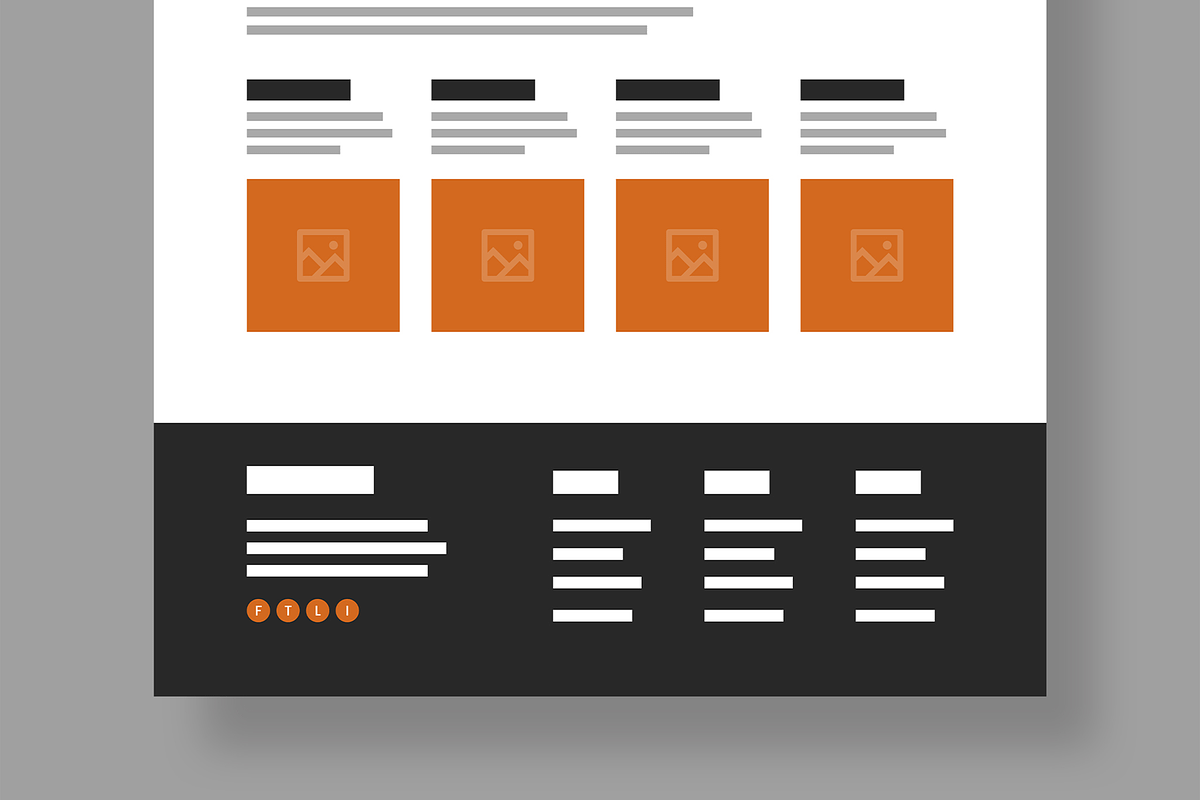 Modern Landing Page Wireframe Layout, a Landing Page Template by MightyDesign (Photo 6 of 9)