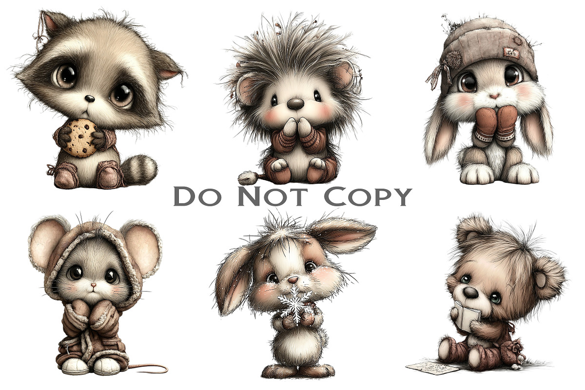 Whimsical Cozy Animal Clipart, an Illustration by Craft Nest (Photo 2 of 8)