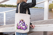 Cute Purple Unicorn Clipart, an Illustration by DreamArtGraphic (Thumbnail 4 of 5)