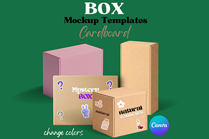 Box Mockup Packaging Canva Template