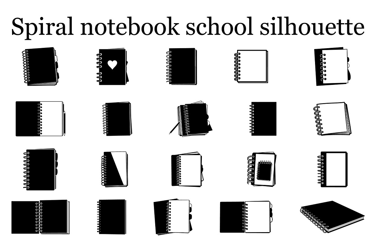 Spiral notebook school silhouette, a Graphic by musafir_fashion (Photo 1 of 10)