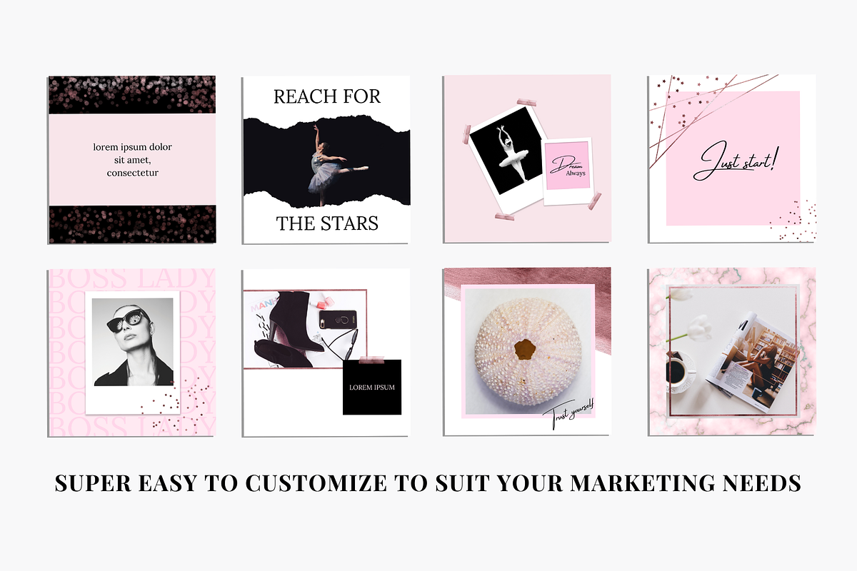 Instagram Templates Rose Gold, a Social Media Template by Joricreatives (Photo 2 of 4)