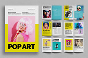 Pop Art Magazine Template Design, a Magazine Template by ContestDesign (Thumbnail 1 of 4)