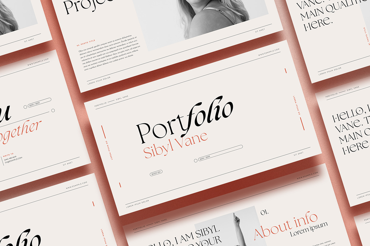 Portfolio with Orange Accents, a Design Template by wavebreak