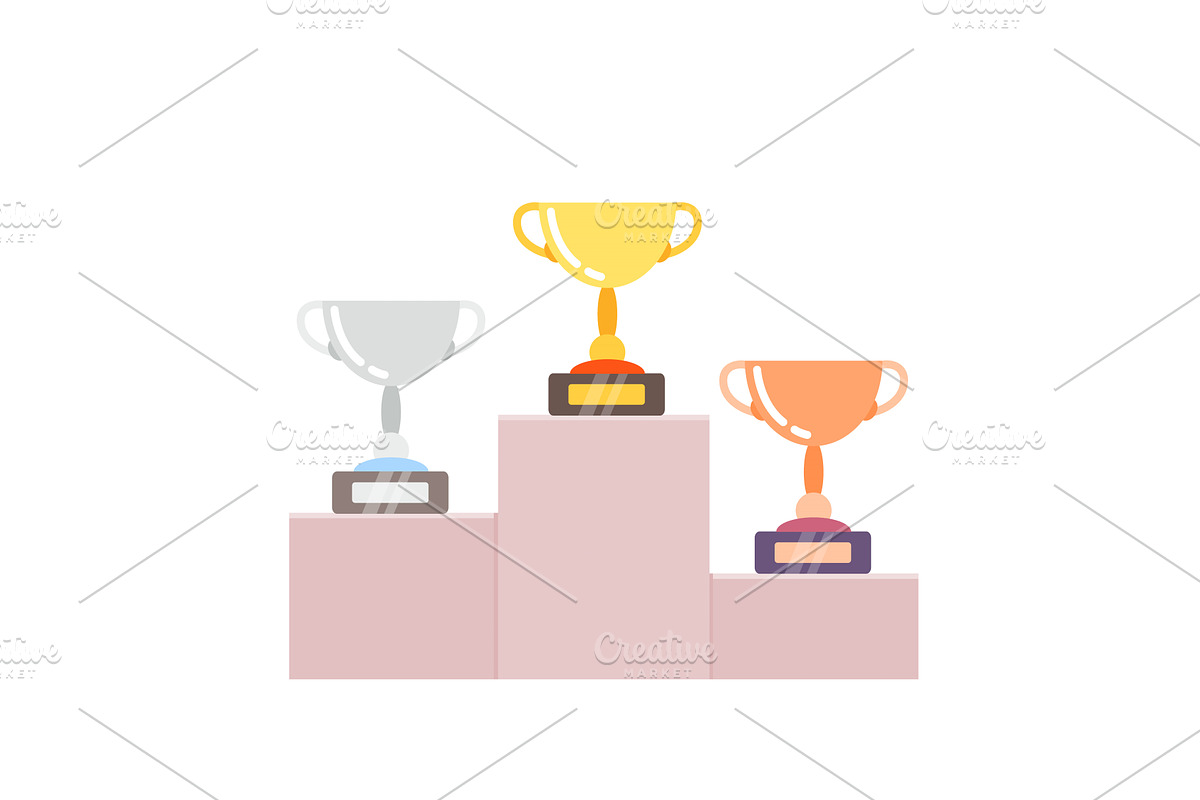 Trophy cups. collection of prizes, a Sport Illustration by Onyx