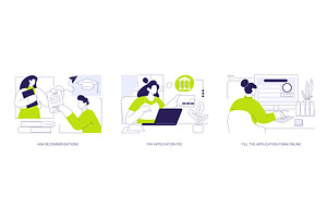 College application isolated cartoon, an Education Illustration by Visual Generation