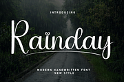 Rainday | Script Font, a Handwritten Font by Scratchones (Thumbnail 1 of 9)