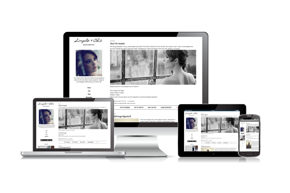 Blogger Template - Simple & Chic, a Templates & Theme by BD Web Studio (Photo 2 of 3)