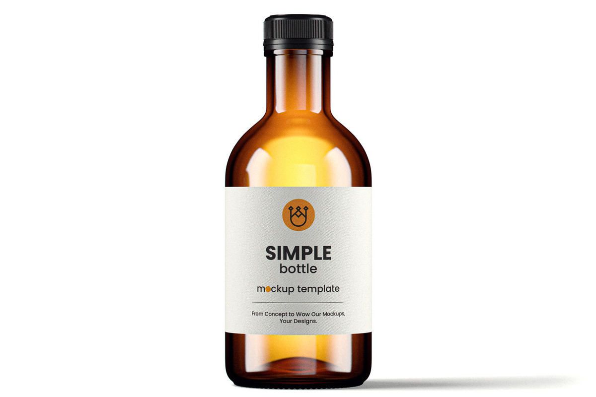 Glass Stout Sauce Bottle Mockup Pack, a Packaging Mockup by Designer Dude (Photo 3 of 6)