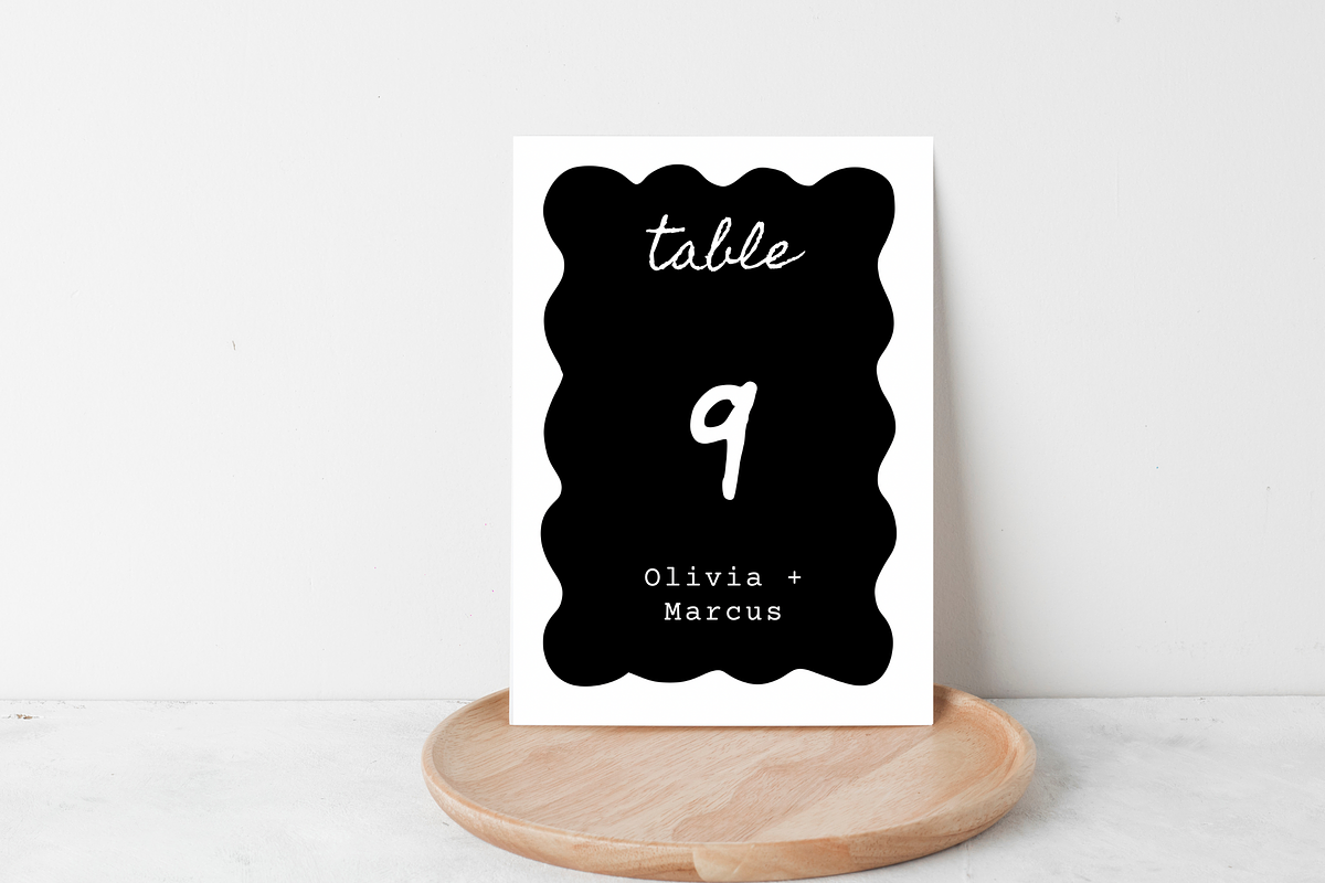 Minimalist Table Number Cards, a Card Template by RefocusMyJourney (Photo 2 of 10)