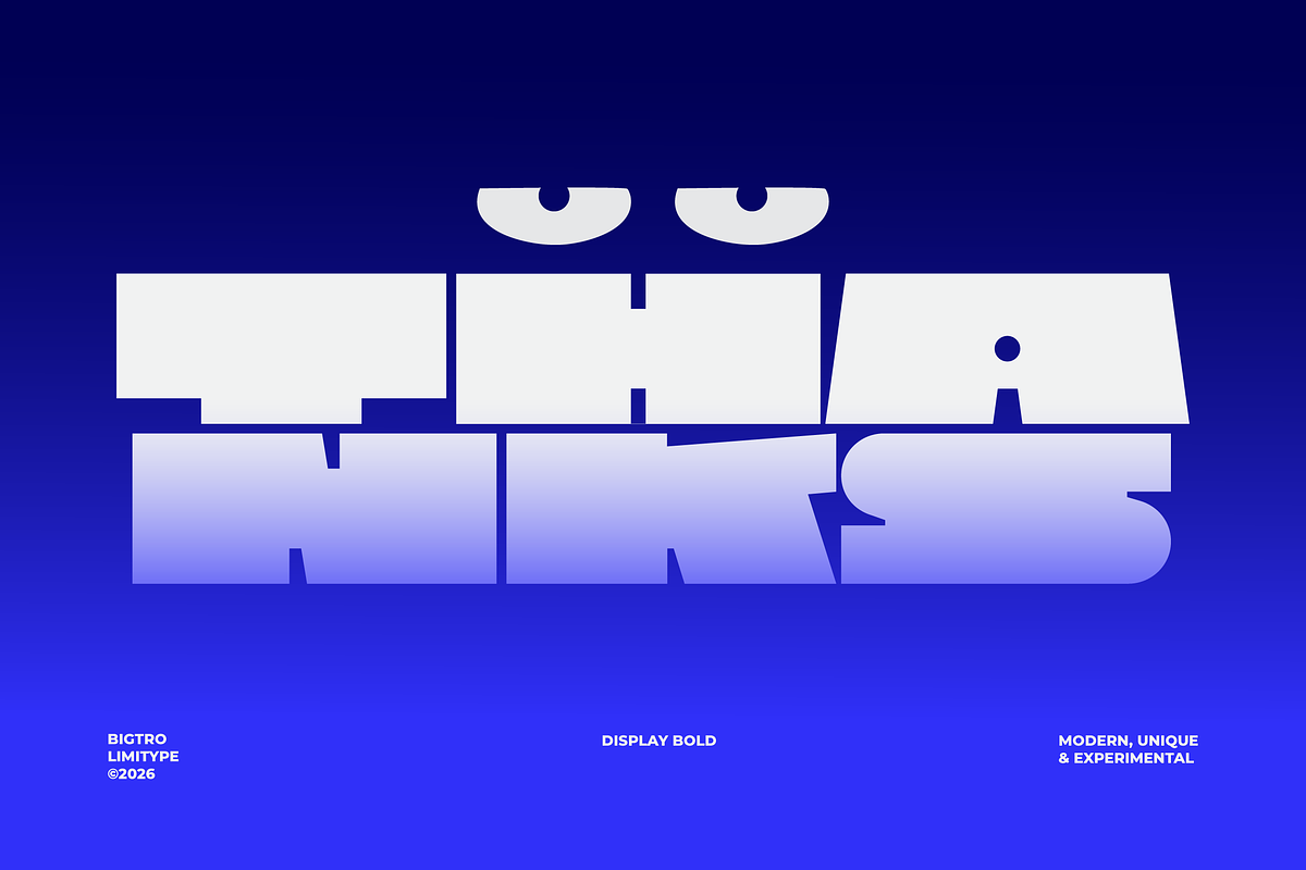 Bigtro - Bold Display Font, a Sans Serif Font by limitype (Photo 10 of 10)
