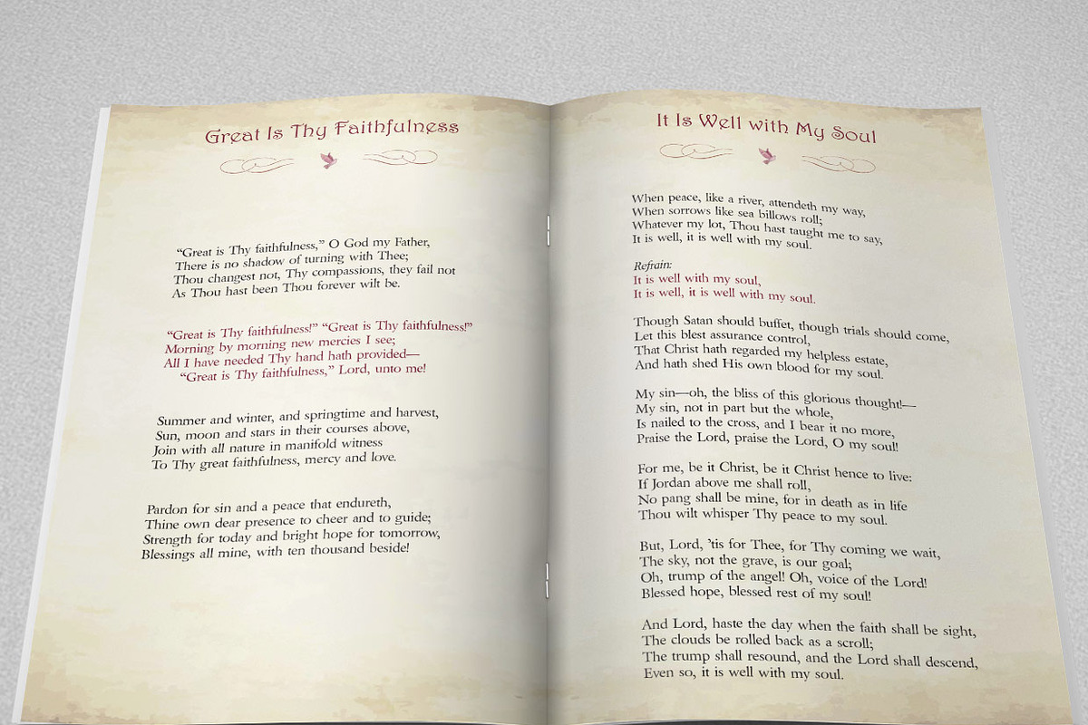 Watercolor Funeral Program Template, a Templates & Theme by Godserv Designs (Photo 4 of 6)
