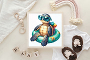 Watercolor Cute Summer PNG Clipart, an Illustration by CraftArtStudio (Thumbnail 6 of 6)