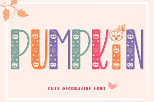 Pumpkin - Cute Decorative Font, a Symbol Font by AnningArts