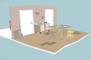 LOW POLY INTERIOR [25+ UNIQ OBJECTS], a Furniture 3D Model by mkleine shop (Thumbnail 8 of 10)