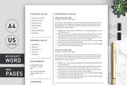 Minimal Resume Template / CV, a Resume Template by Klamp Studio (Thumbnail 2 of 9)