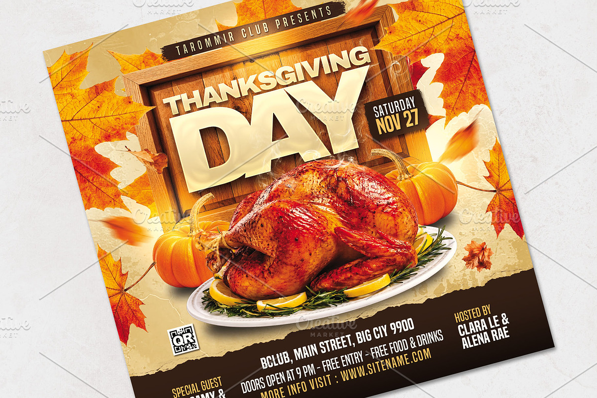 Thanksgiving Day Flyer Template, a Flyer Template by Tarommir (Photo 3 of 3)