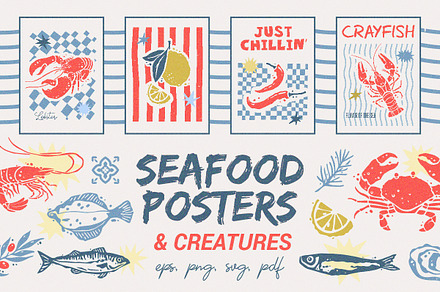 Seafood Posters & Creatures