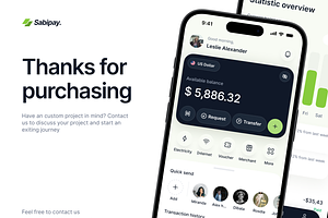 Sabipay - eWallet App UI Kit, an UI Kit Template by keffidesign