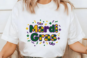 Faux Yarn Mardi Gras Png Louisiana P, an Illustration by designcity5