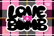 LoveXXBomb, a Sans Serif Font by BBtypeStudios (Thumbnail 1 of 7)