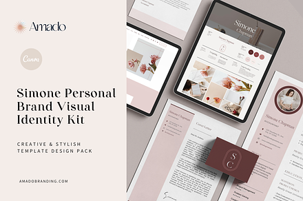 Simone Canva Logo & Brand Kit, a Branding & Logo Template by Amado Brand Design Studio